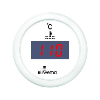 Cyfrowy wskaźnik temperatury wody 52 mm biały Wema