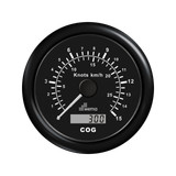 Analogowy prędkościomierz GPS 85 mm 15 węzłów czarny Wema