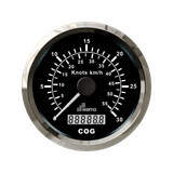 Analogowy prędkościomierz GPS 85 mm 30 węzłów srebrno-czarny Wema