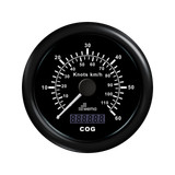 Analogowy prędkościomierz GPS 85 mm 60 węzłów czarny Wema