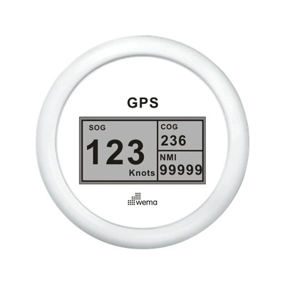 Cyfrowy prędkościomierz GPS 85 mm biały Wema