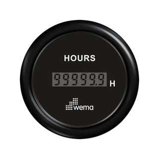 Wskaźnik czasu pracy 52 mm czarny Wema