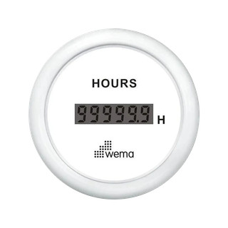 Wskaźnik czasu pracy 52 mm biały Wema