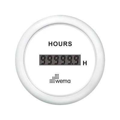 Wskaźnik czasu pracy 52 mm biały Wema
