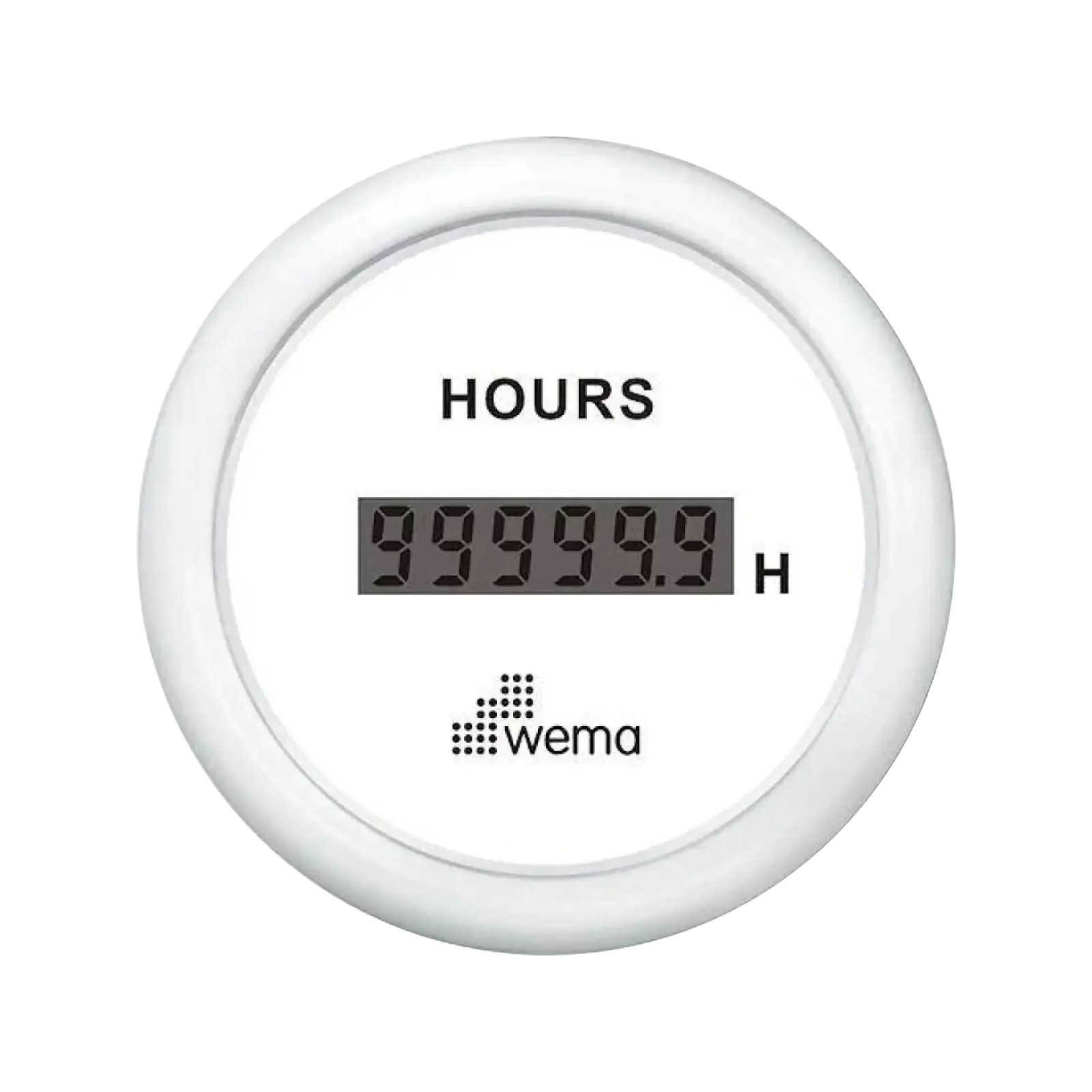 Wskaźnik czasu pracy 52 mm biały Wema