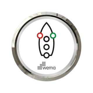 Wskaźnik świateł nawigacyjnych 52 mm srebrno-biały Wema