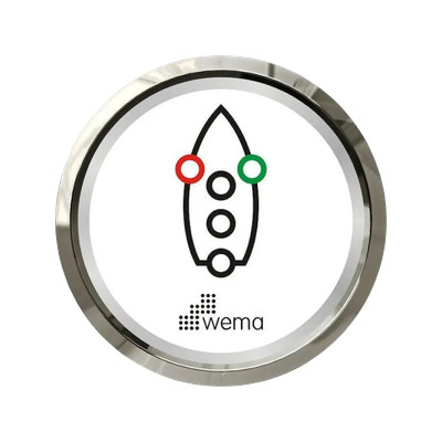 Wskaźnik świateł nawigacyjnych 52 mm srebrno-biały Wema