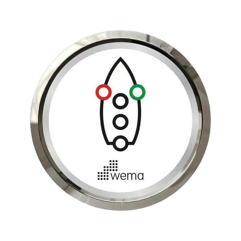 Wskaźnik świateł nawigacyjnych 52 mm srebrno-biały Wema