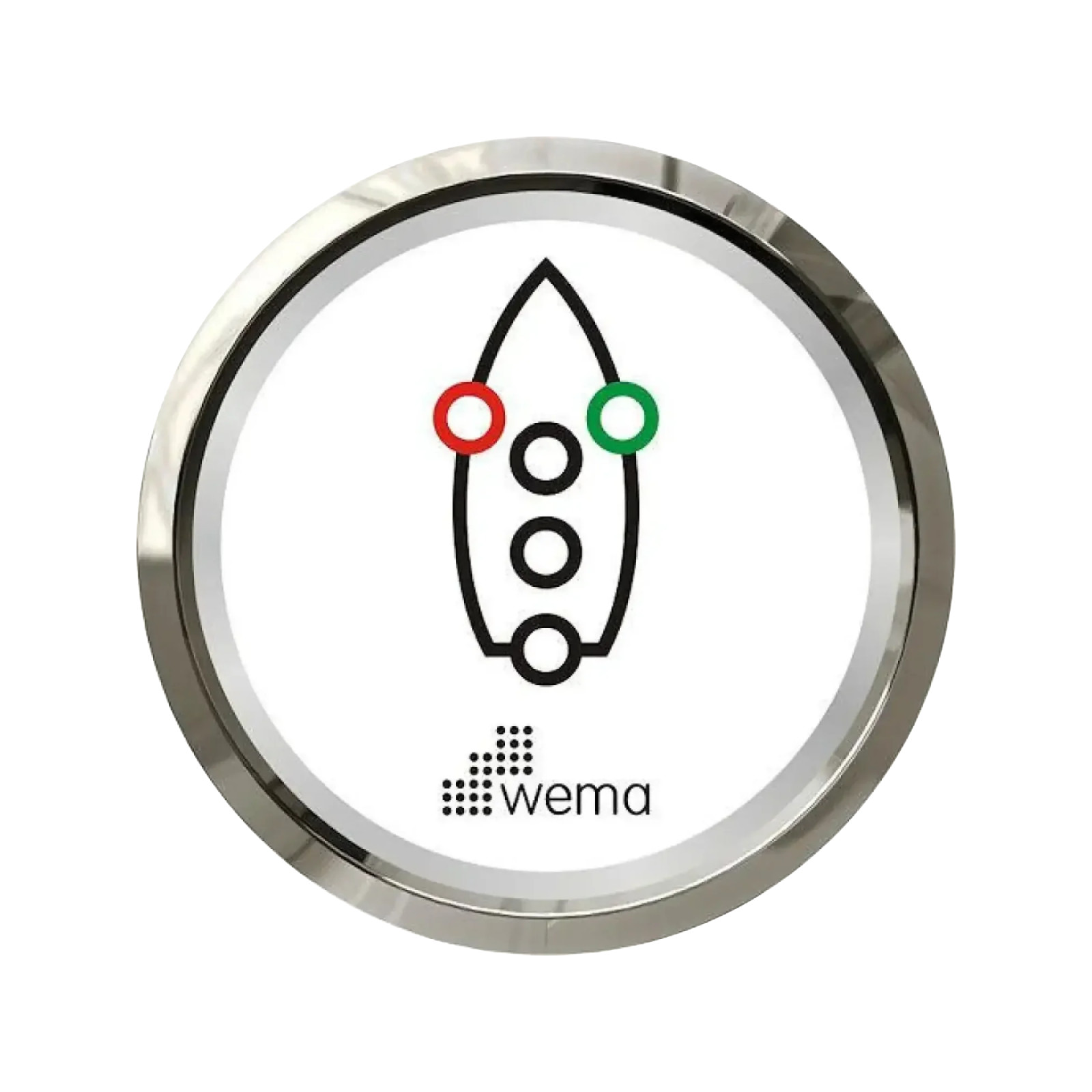 Wskaźnik świateł nawigacyjnych 52 mm srebrno-biały Wema