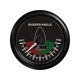 Wskaźnik położenia steru 85 mm 0-190 om czarny Wema