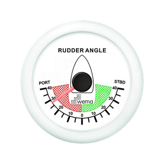 Wskaźnik położenia steru 52 mm 0-910 om biały Wema