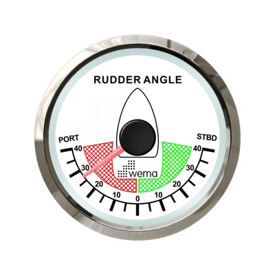 Wskaźnik położenia steru 52 mm NMEA2000 srebrno-biały Wema