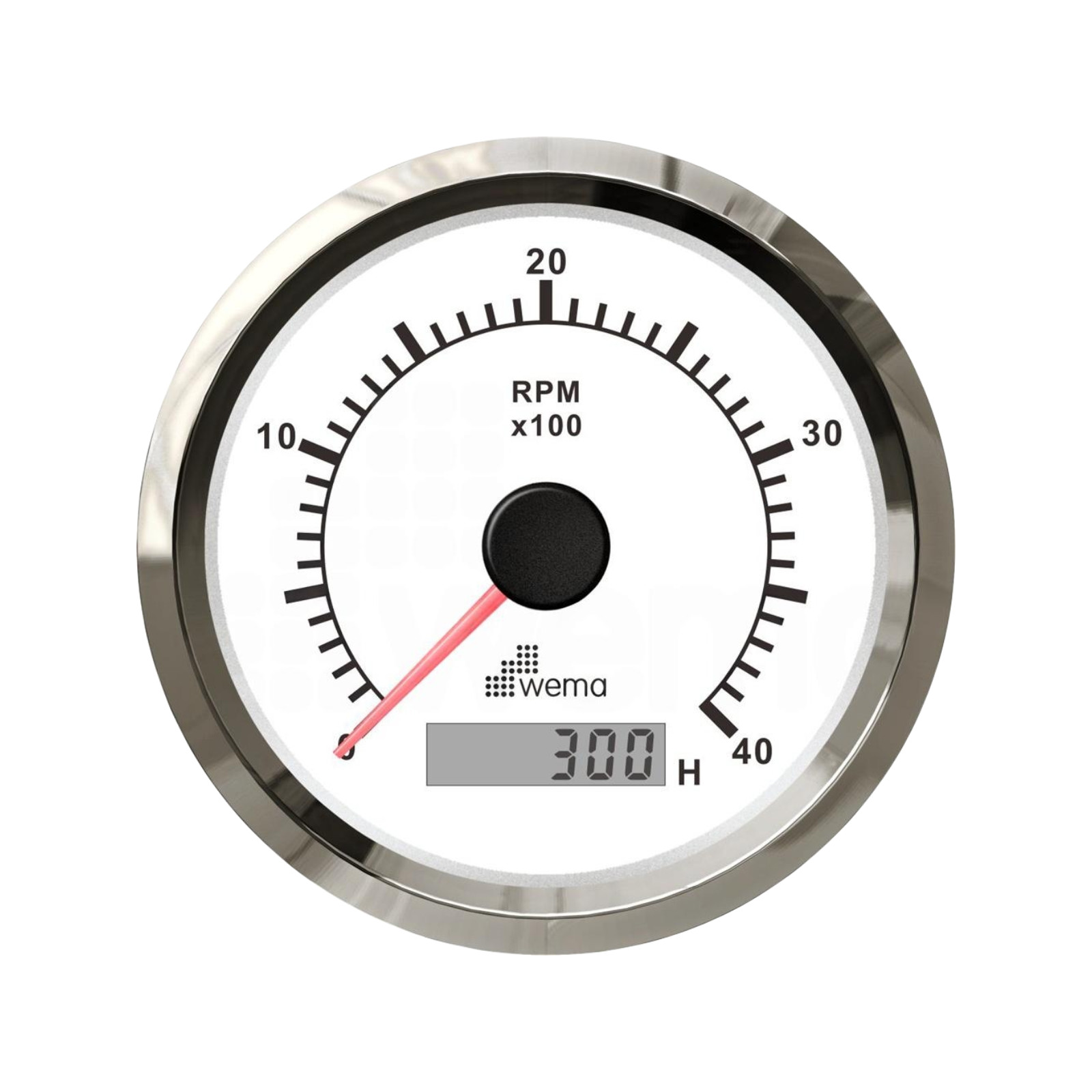 Obrotomierz z licznikiem godzin 4000 obr./min srebrno-biały Wema