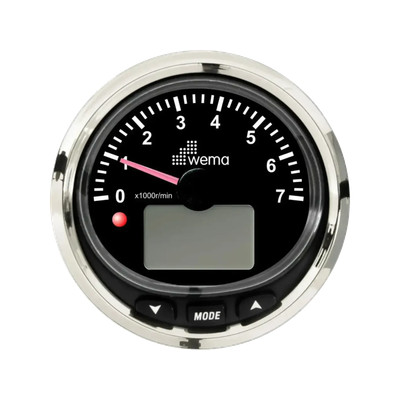 Wielofunkcyjny tachometr NMEA2000 7000 obr./min czarny Wema