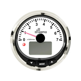 Wielofunkcyjny tachometr NMEA2000 7000 obr./min biały Wema