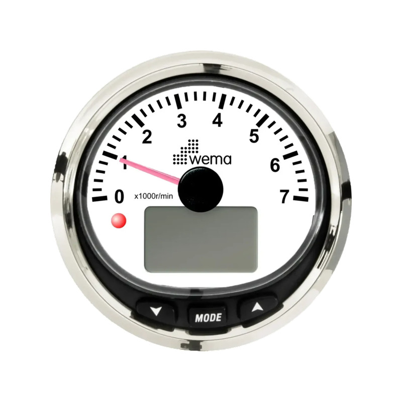 Wielofunkcyjny tachometr NMEA2000 7000 obr./min biały Wema