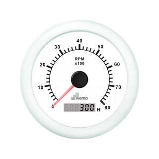 Obrotomierz z licznikiem godzin 8000 obr./min biały Wema