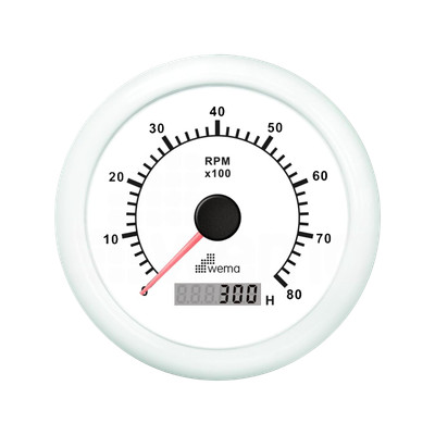 Obrotomierz z licznikiem godzin 8000 obr./min biały Wema