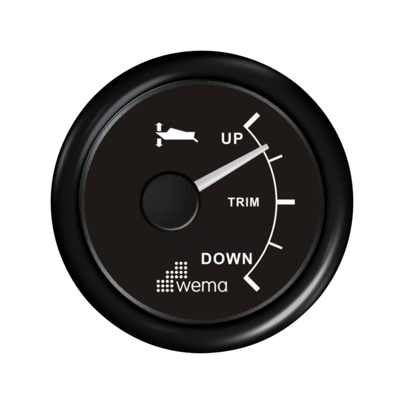 Wskaźnik pozycji klapy trymującej 52 mm czarny Wema