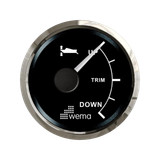 Wskaźnik pozycji klapy trymującej 52 mm srebrno-czarny Wema
