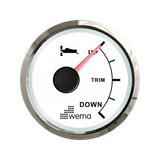 Wskaźnik pozycji klapy trymującej 52 mm srebrno-biały Wema