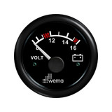 Wskaźnik napięcia 12 V 52 mm czarny Wema