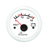 Wskaźnik napięcia 12 V 52 mm biały Wema