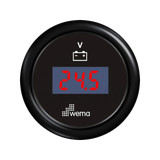 Cyfrowy wskaźnik napięcia 8-32 V 52 mm czarny Wema