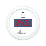 Cyfrowy wskaźnik napięcia 8-32 V 52 mm biały Wema