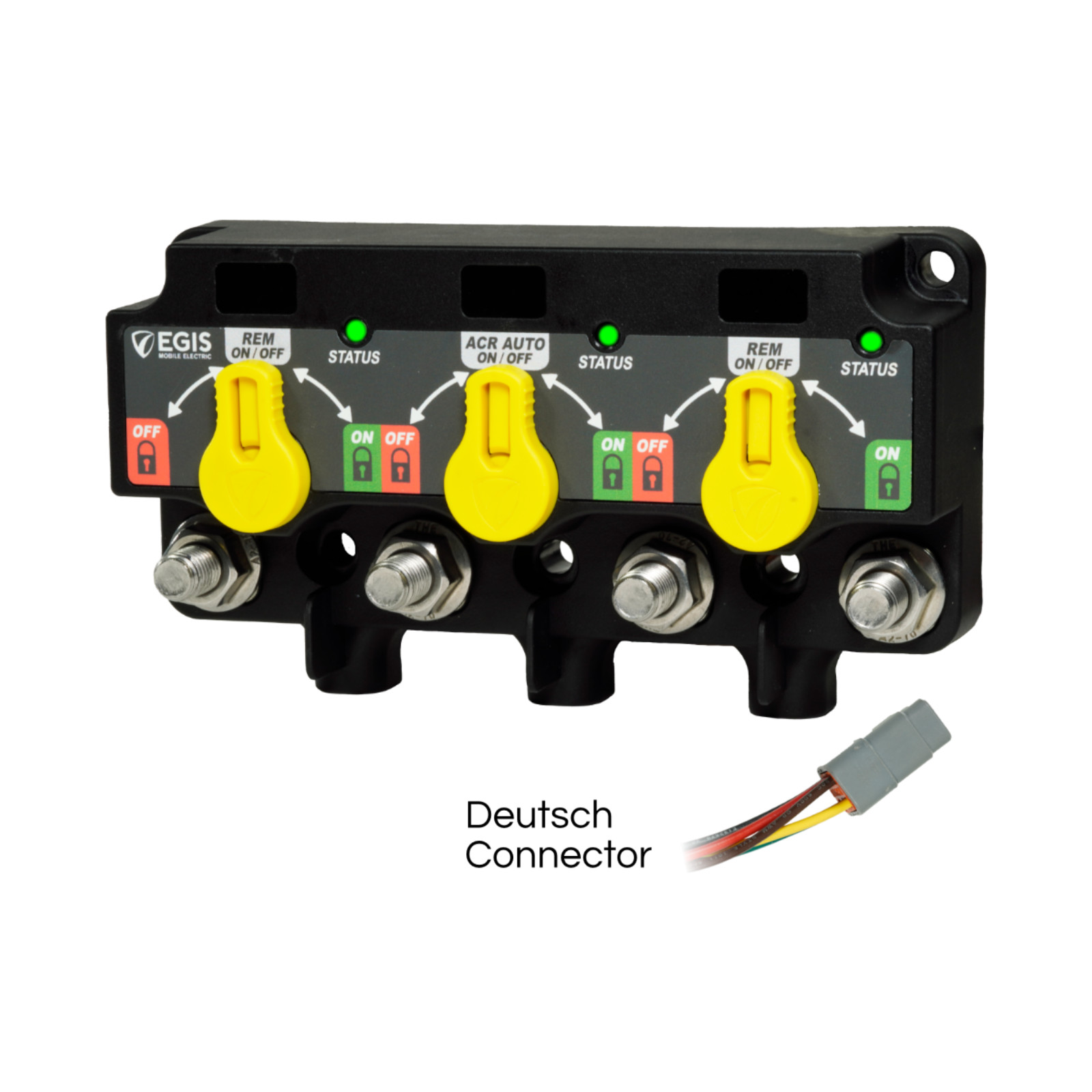 Потрійний дистанційний вимикач акумулятора з функціями ACR і LVD - роз'єм DTM - Egis 8830-1111B