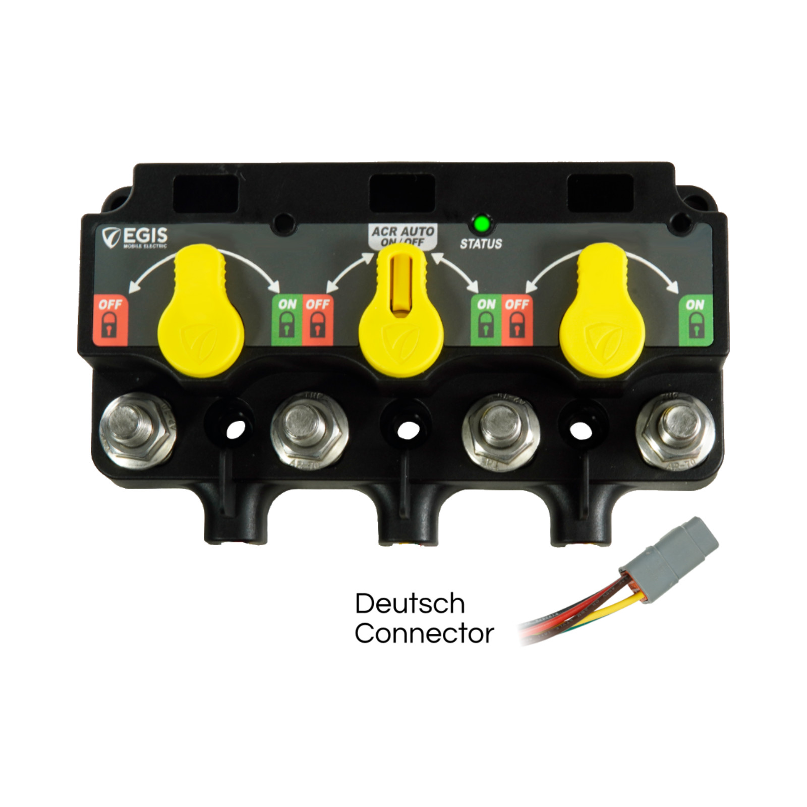 Потрійний дистанційний вимикач акумулятора (Mech)-(ACR)-(Mech) - роз'єм DTM - Egis 8830-1939B