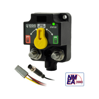 Одинарний дистанційний вимикач акумулятора (реле) - NMEA 2000 - Egis 9811-4500B