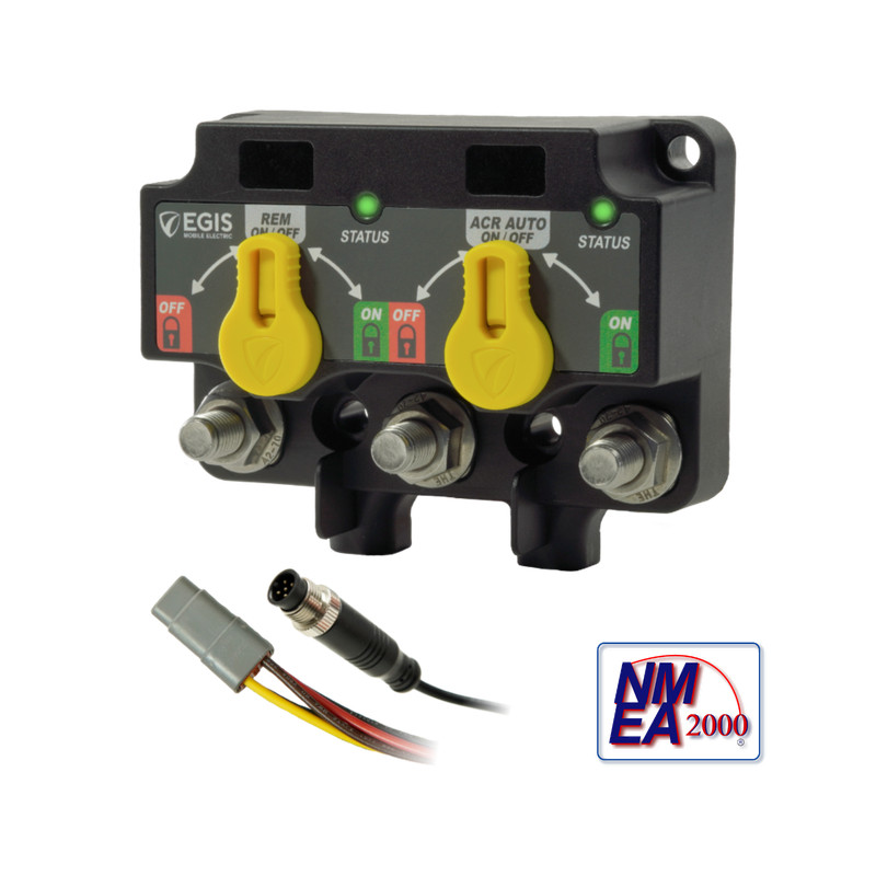 Подвійний дистанційний вимикач акумулятора (Реле)-(ACR) - NMEA 2000- Egis 9821-8530B