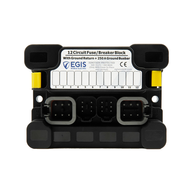 Uszczelniony moduł dystrybucji zasilania 250A - 12 obwodów - Egis 3412B
