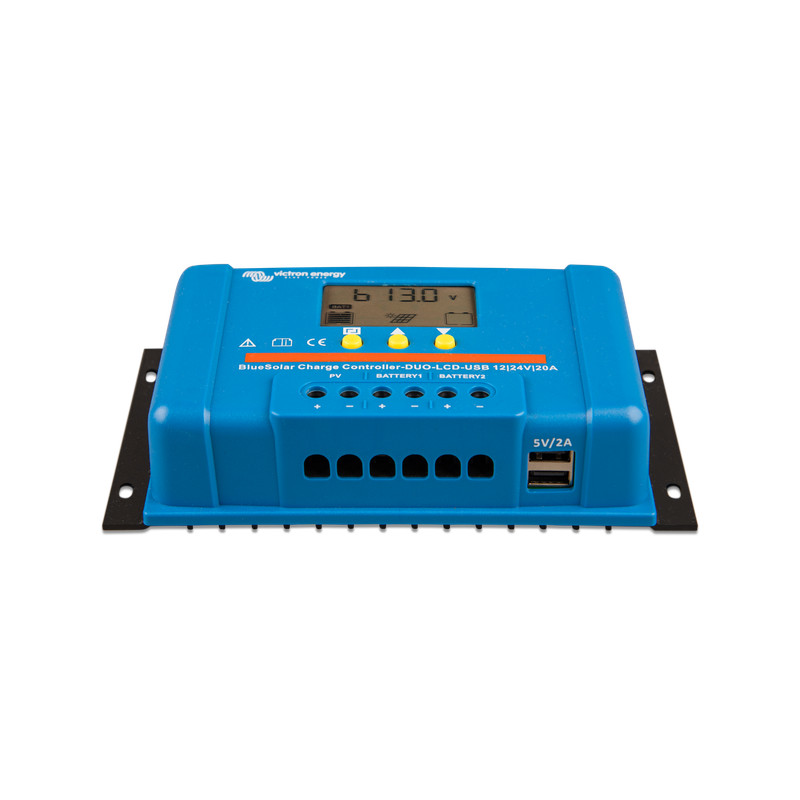 Регулятор BlueSolar PWM DUO-LCD&USB 20A 2 АКБ | Victron Energy