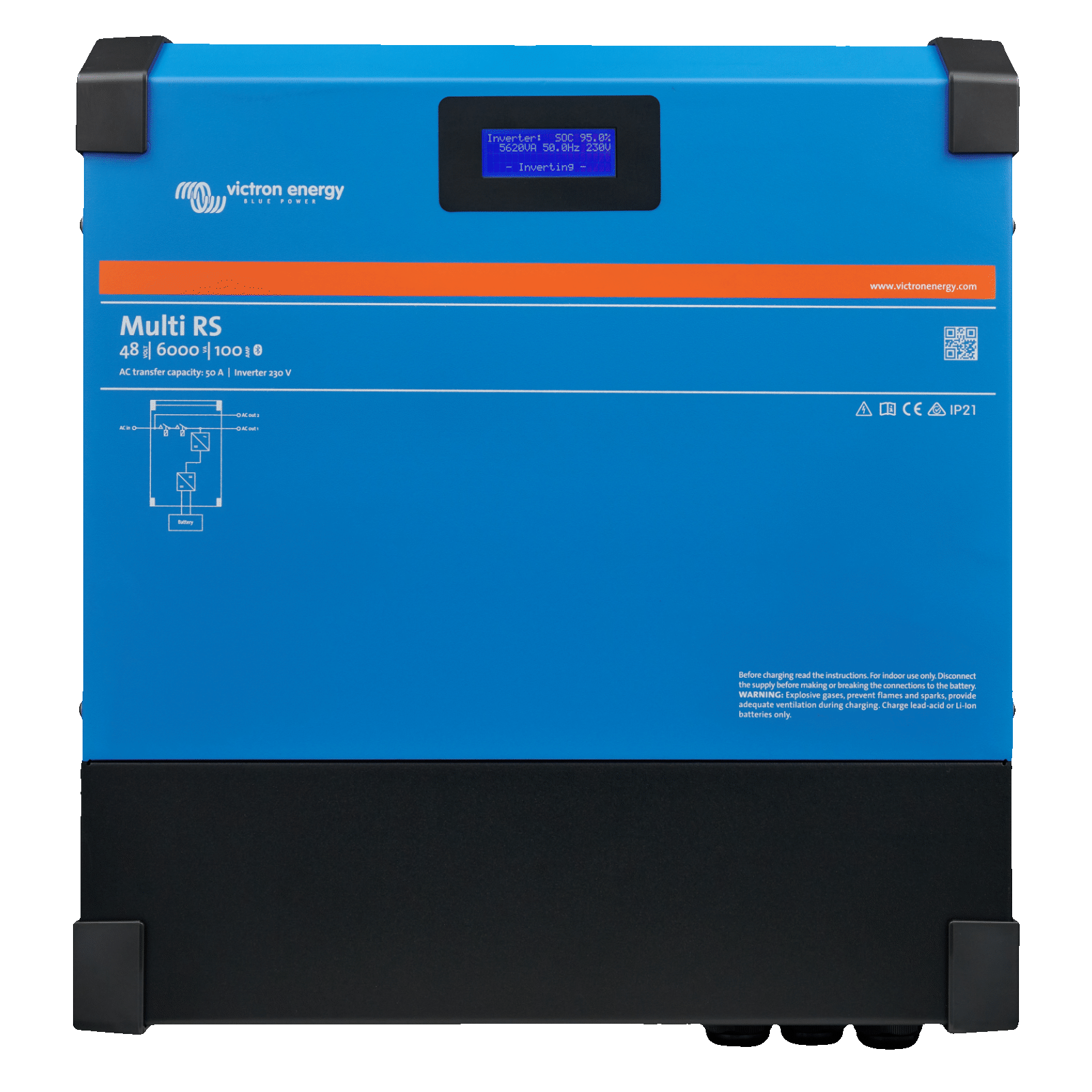 Lekka przetwornica z ładowarką Multi RS 48V/6kVA | Victron Energy