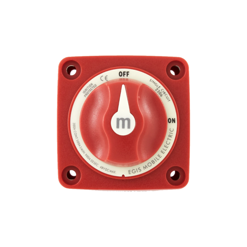 m-Series 300A Battery Switch Off/On, Knob Actuator - Egis 2306B