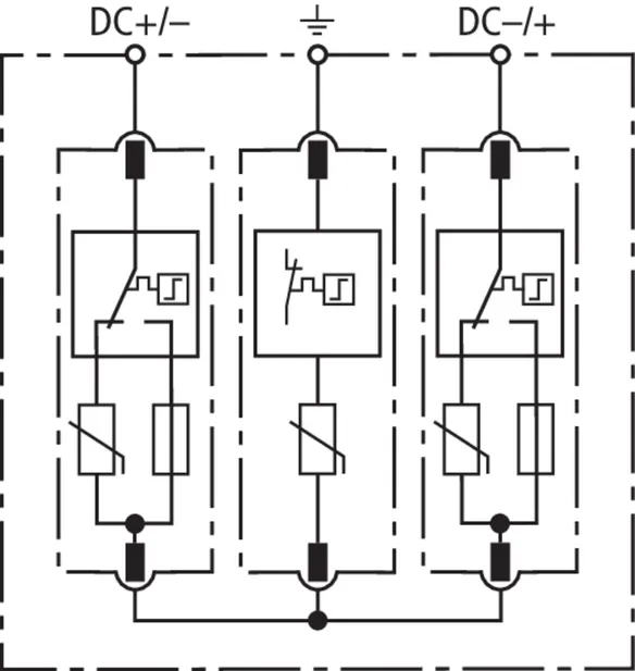 Wiring diagram of DEHNguard M YPV SCI