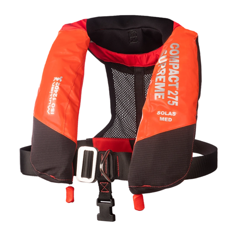 Mullion Compact 275N Supreme Solas inflatable lifejacket in red