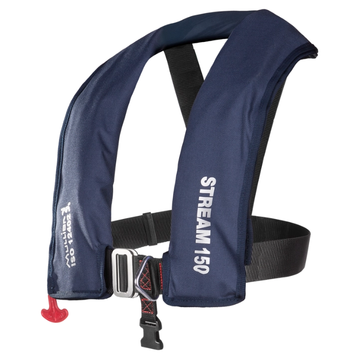 Пневматичний рятувальний жилет Mullion Stream 150N темно-синій
