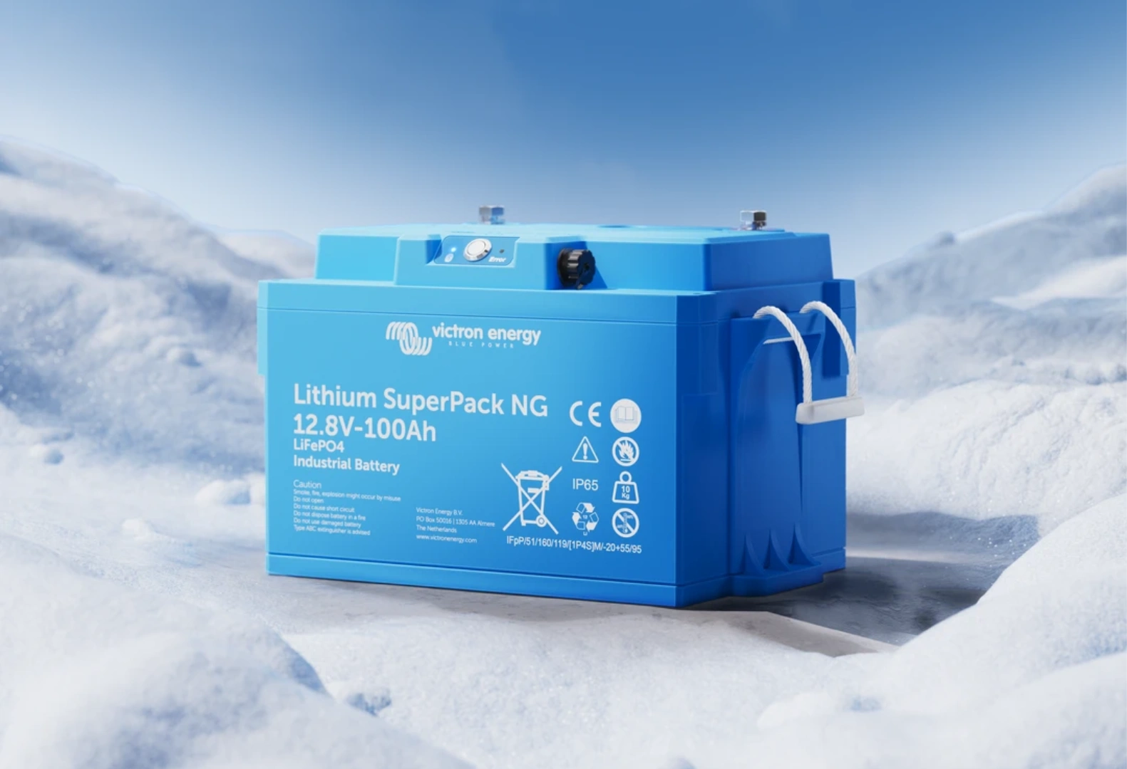 Ładowanie akumulatora Victron Energy SuperPack NG w warunkach zimowych