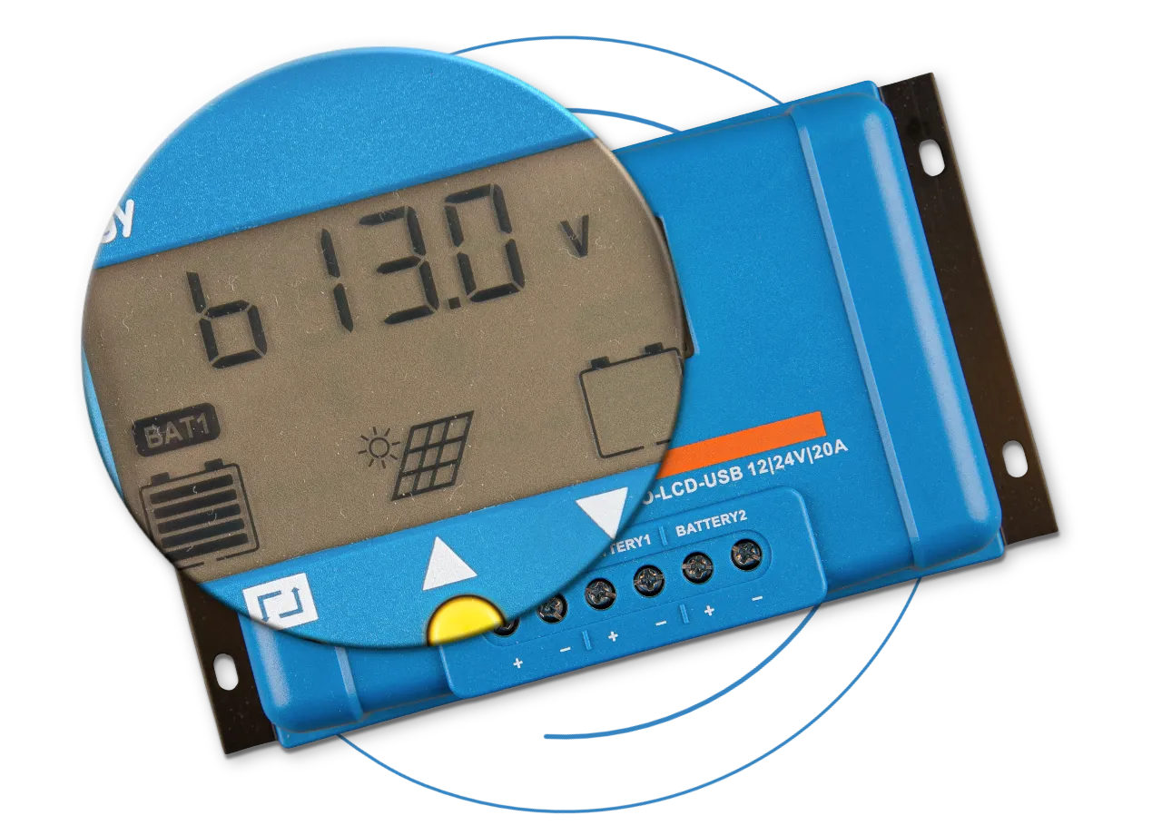 Сонячний контролер заряду BlueSolar PWM DUO-LCD&USB