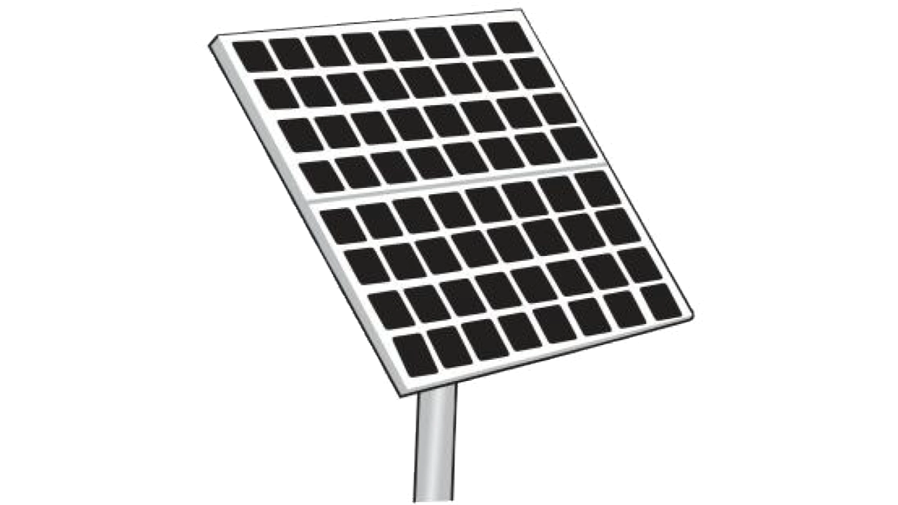 Фотоелектричні панелі BlueSolar марки Victron Energy - Монтаж на стовпі