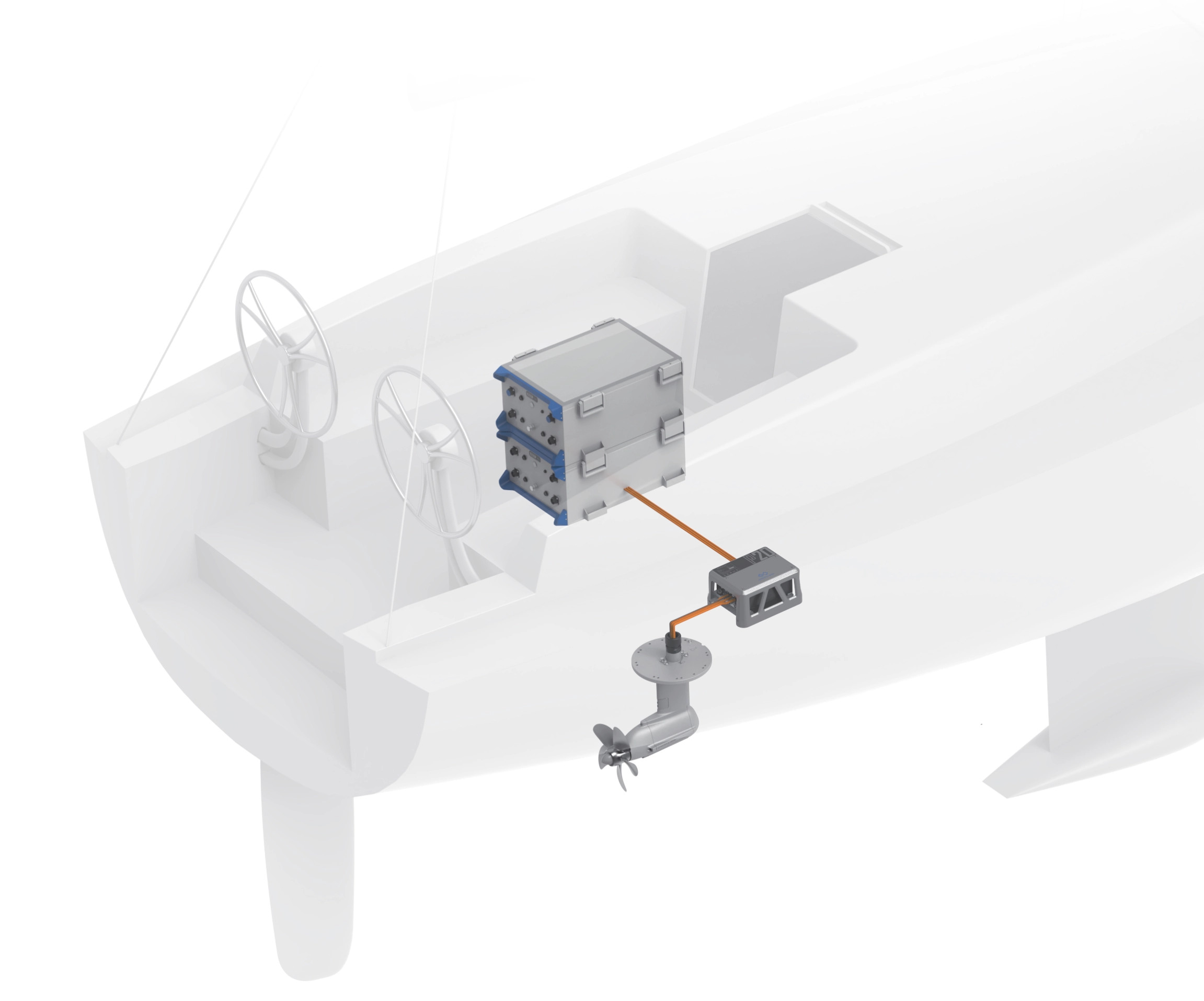 Вигляд електричного двигуна Pod Drive eSSA
